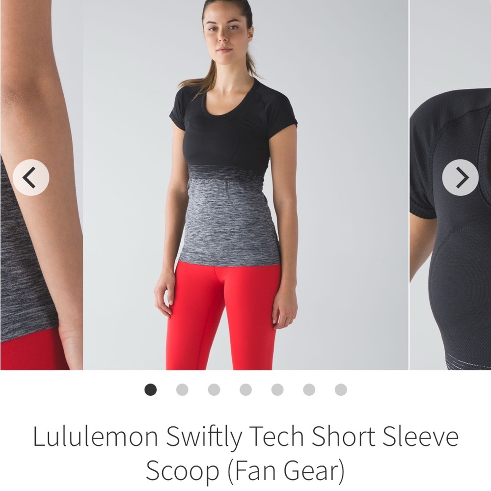 NWOT Lululemon Ombré Swiftly Tech Black Gray short sleeve tee - size 6